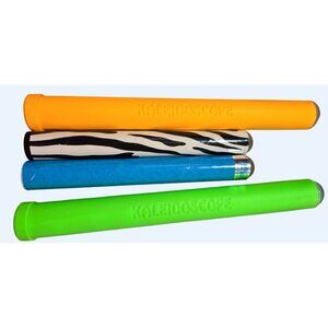 Set Of 4 Vibrant Handheld Kaleidoscopes Assorted Colors & Patterns Magic Classic